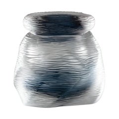 Acqua Vase in Crystal and Grape Murano Glass by Michela Cattai