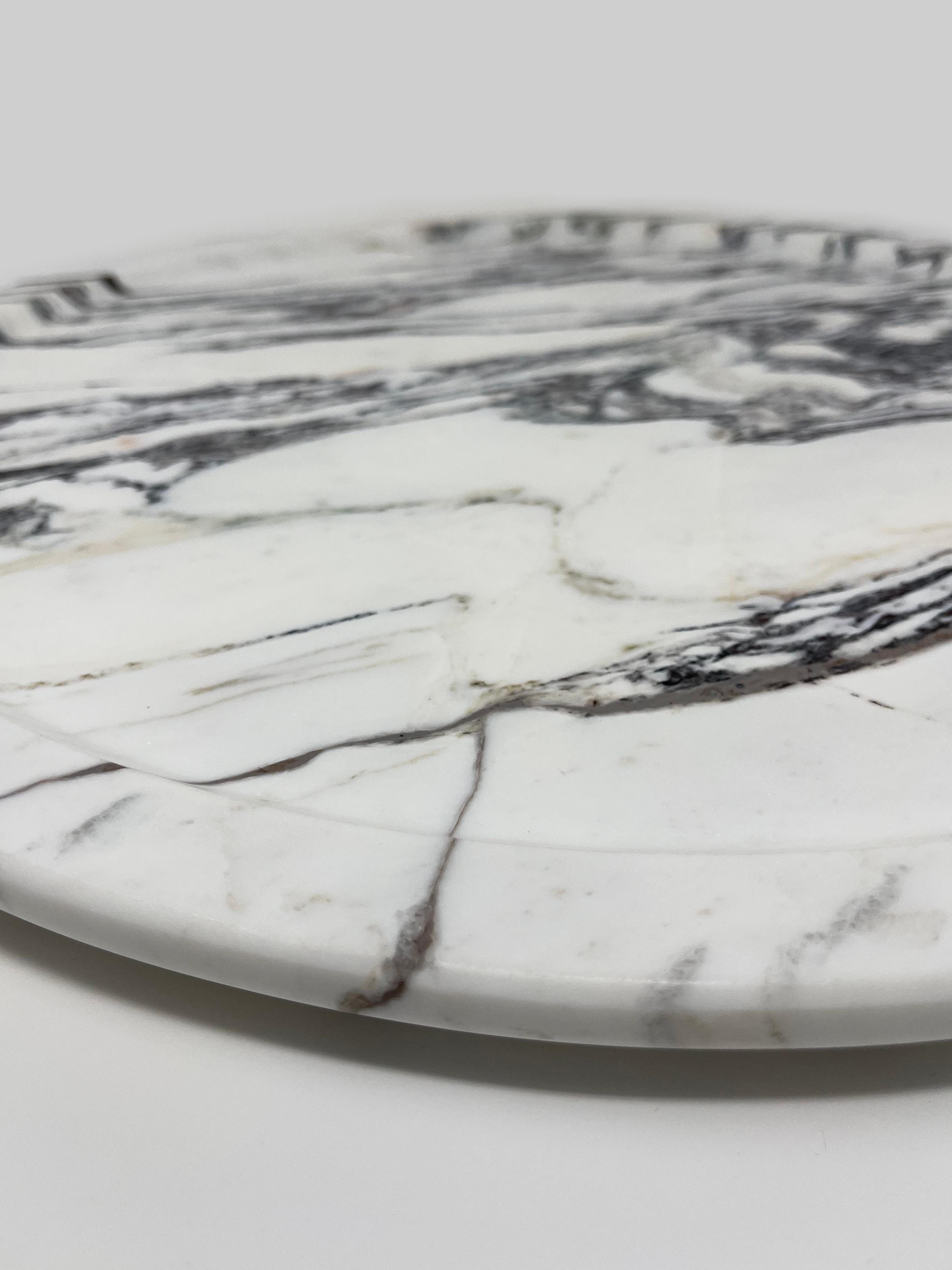 Italian Acqua 'Water', 21st Century Arabescato Corchia Marble Tray For Sale