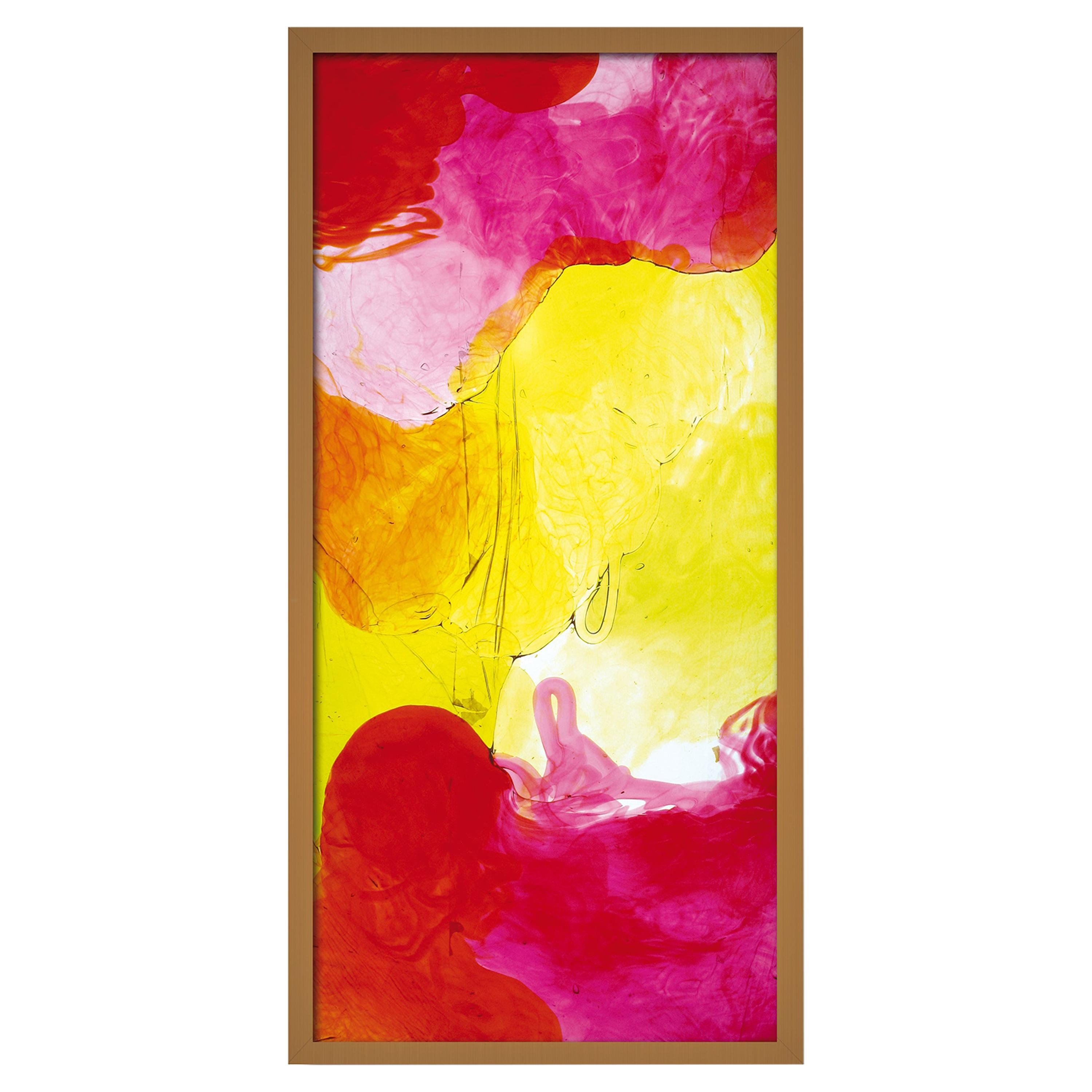 Acquarelli Framed Light Fixture in Red, Pink and Yellow Resin by Jacopo Foggini