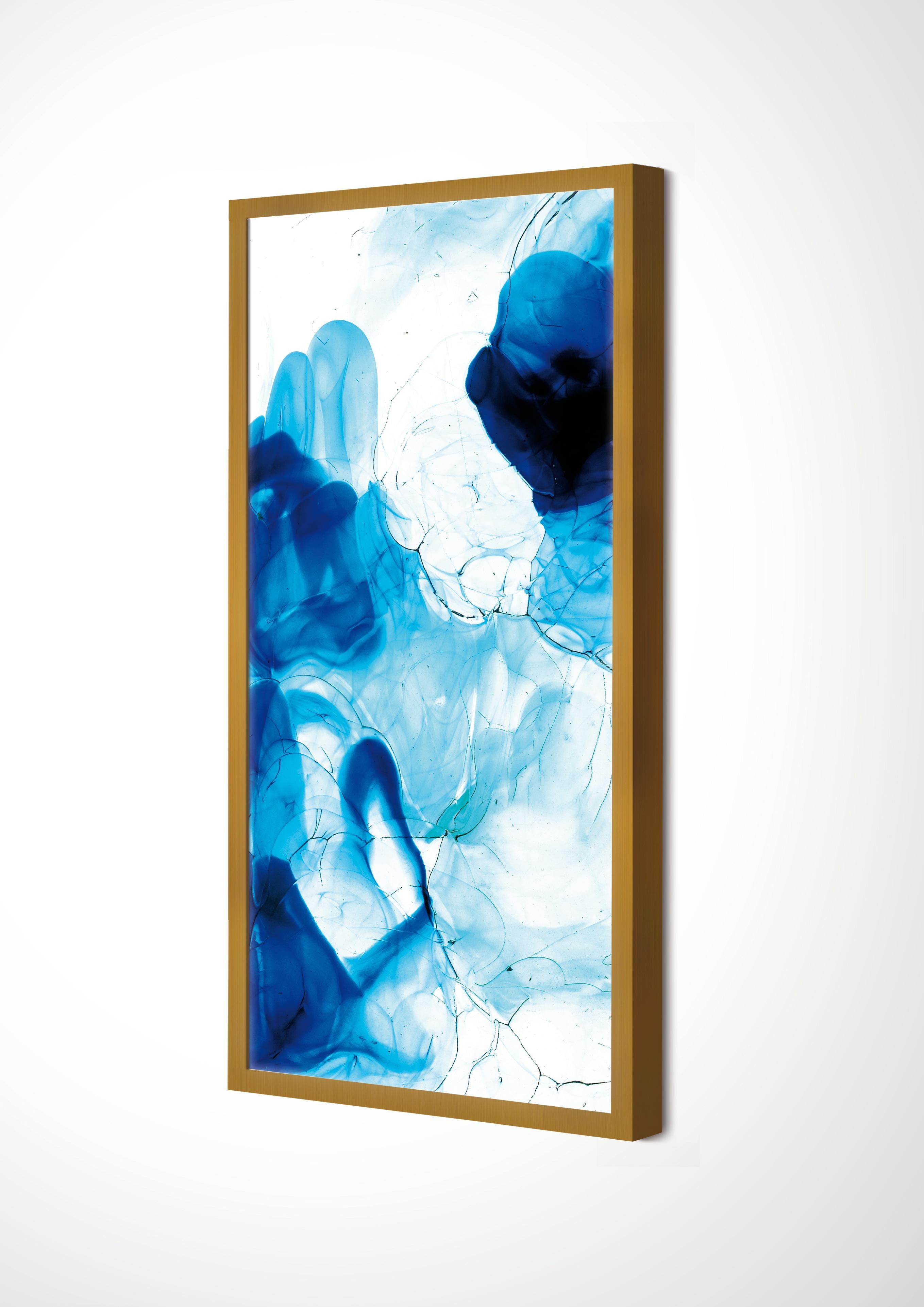 Acquarelli Framed Light Fixture in Shades of Blue Resin by Jacopo Foggini In New Condition For Sale In New York, NY