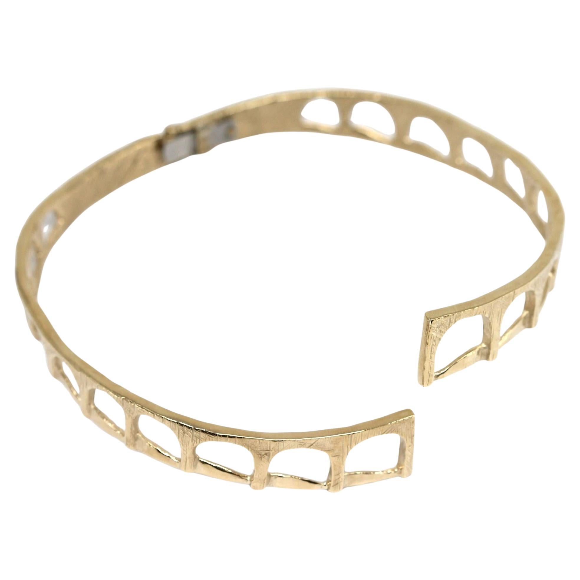 Acquedotto Gold Plated Bronze Choker by CoRo Jewels