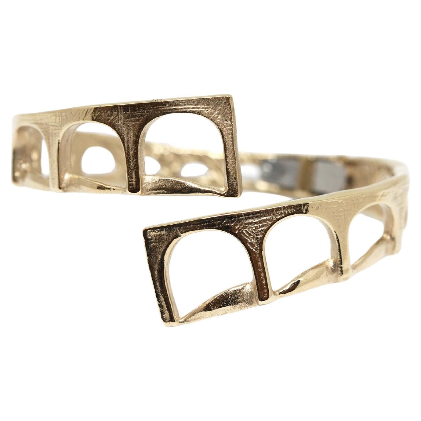 Acquedotto Gold Plated Bronze Cuff by CoRo Jewels