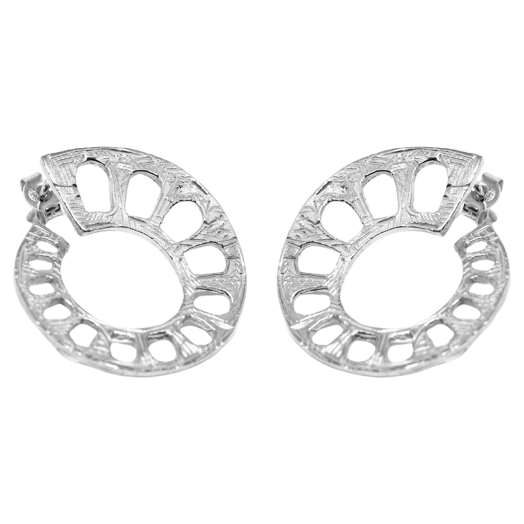 Acquedotto Orecchini Silver Earrings by CoRo Jewels For Sale