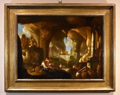 Diana Landscape Muller Signed Paint Oil on table 17th Century Flemish Old master
