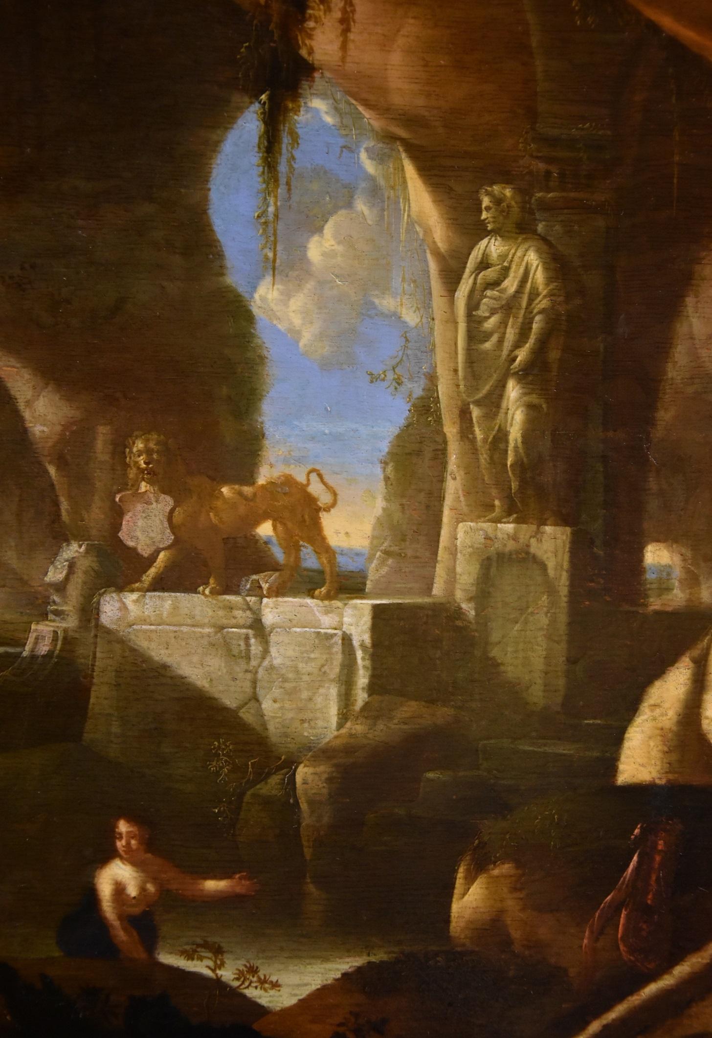 Paysage de Diane I Muller Signé Peinture Huile sur table 17ème Siècle Flamand Ancien maître en vente 2