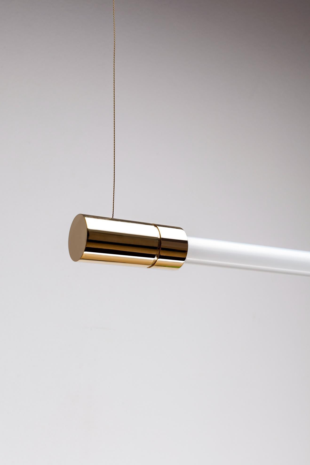 Acra Solid Brass Suspended Light by Lexavala In New Condition For Sale In Geneve, CH