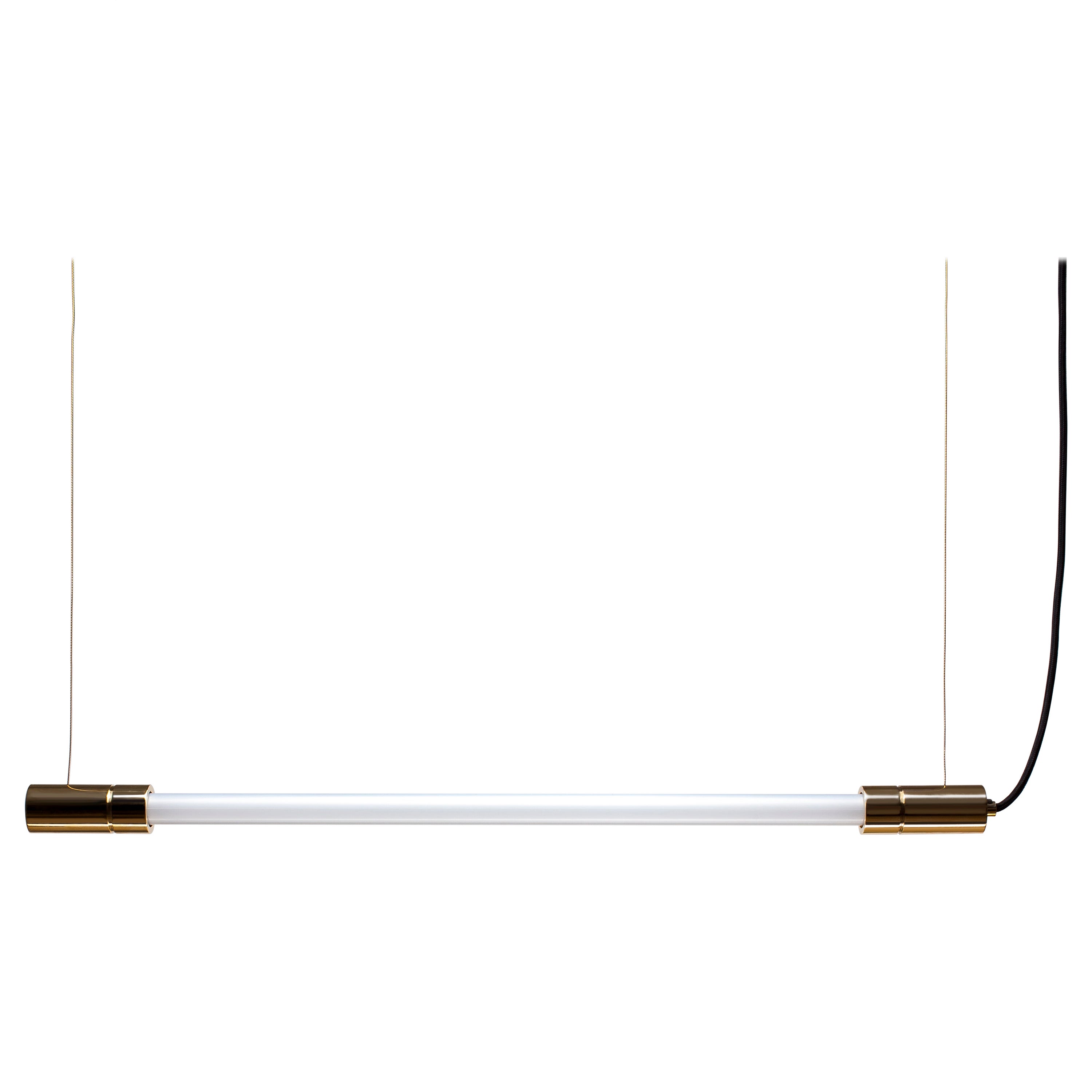 Acra Solid Brass Suspended Light by Lexavala For Sale