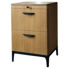 Acre - Armadio moderno per archiviazione in Rift White Oak