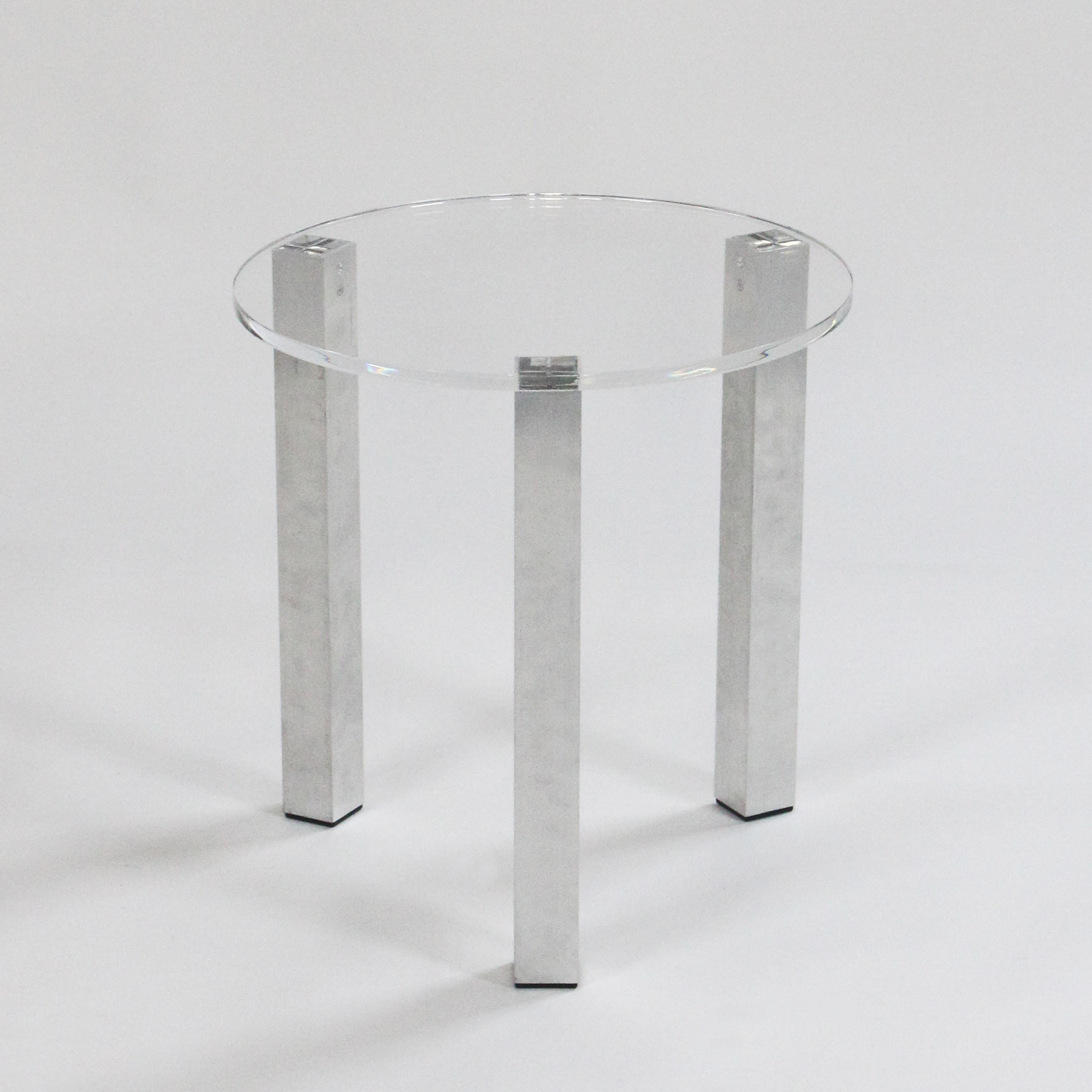 Aluminum ACRILAR Side Table For Sale