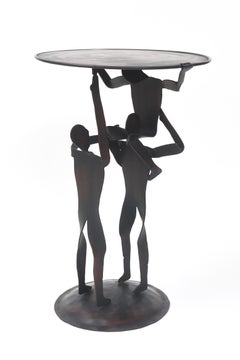 Acrobat Figural Metal Side Table