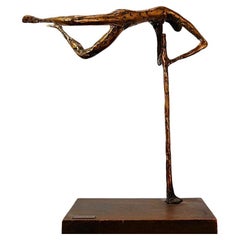Hombre acrobático Escultura de bronce de Pieter Florizoon (1937-2015)