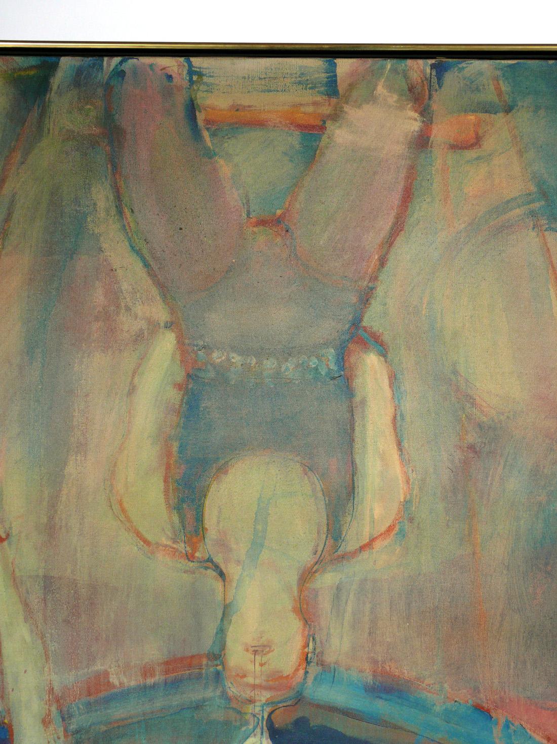 Gemälde „Akrobaten“ von Georges Sardi (Moderne der Mitte des Jahrhunderts) im Angebot
