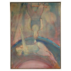 Acrobats Painting by Georges Sardi