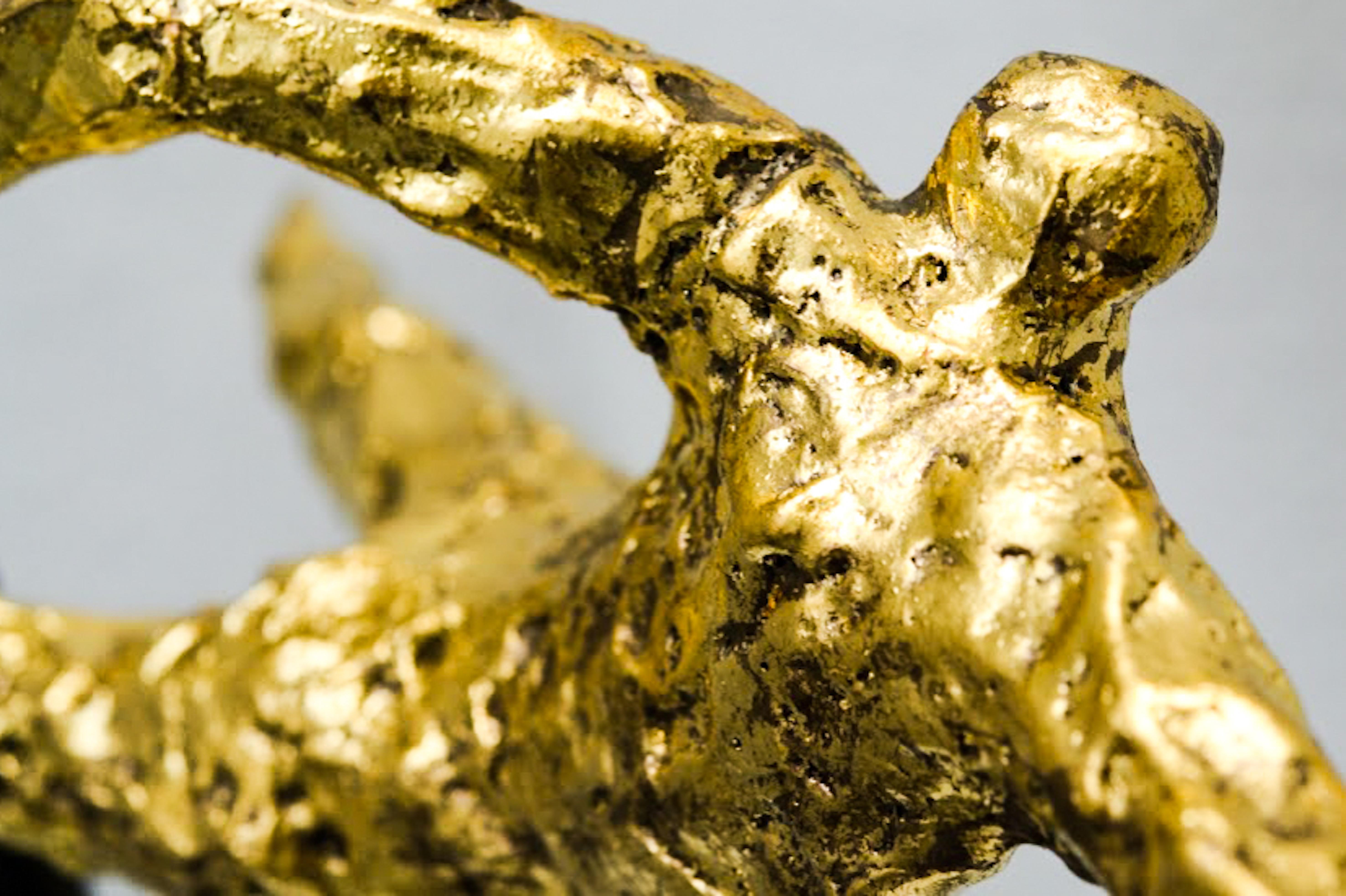Lámparas de mesa escultóricas de bronce 
