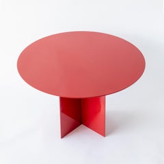 Across Large Round Red Coffee Table by Secondome Edizioni
