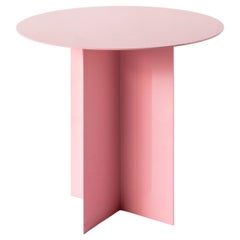 Kleiner runder rosa Couchtisch „Across“ von Secondome Edizioni