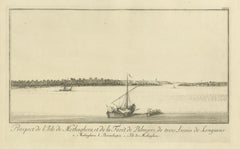 Across the Nile – Pair of Antique Egypt Engravings, Methaghera & Palm Forest