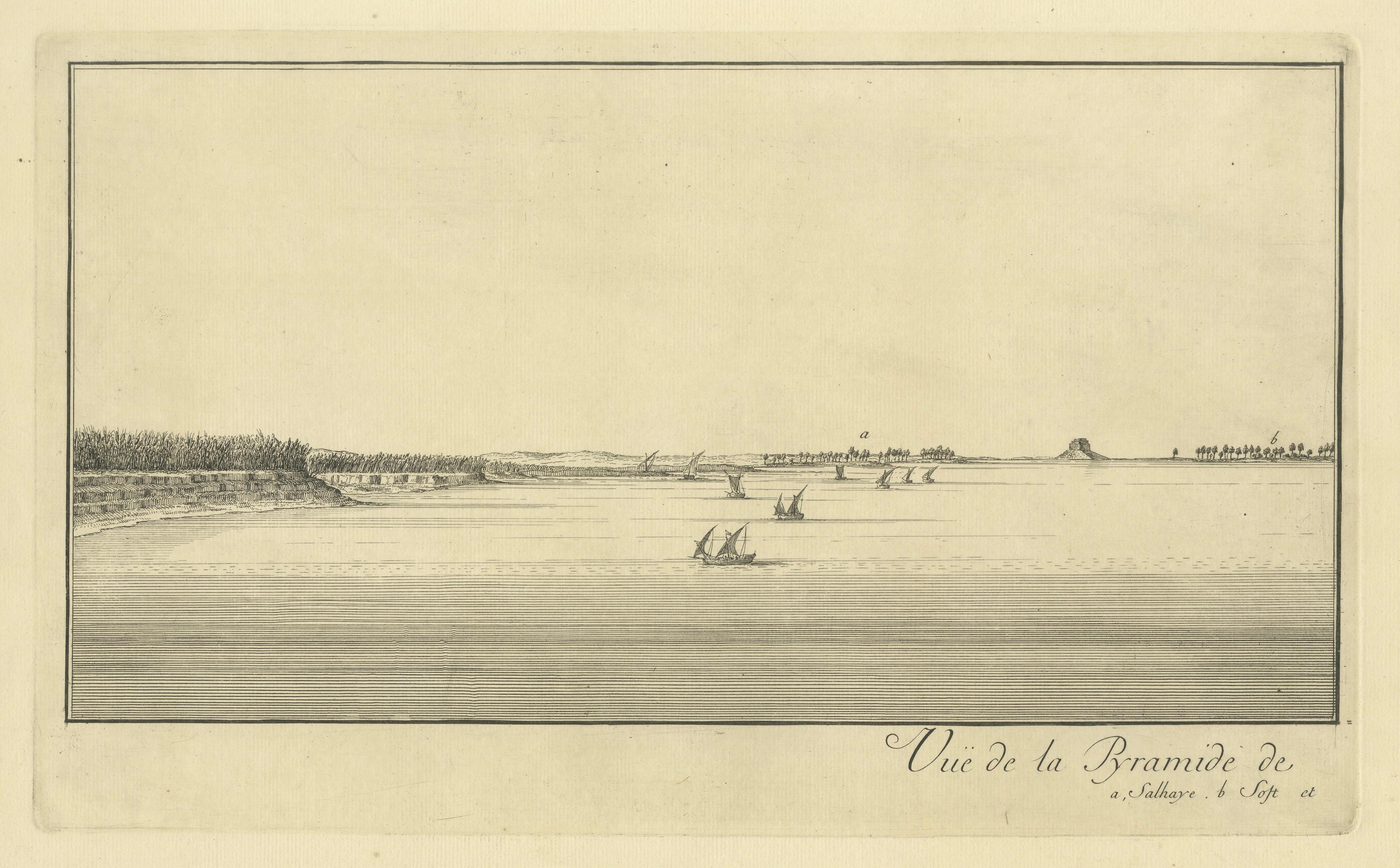 Across the Nile – Pair of Antique Egypt Engravings, Methaghera & Palm Forest