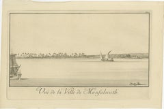 Across the Nile – Pair of Antique Egypt Engravings with Distant Pyramids, c.1755