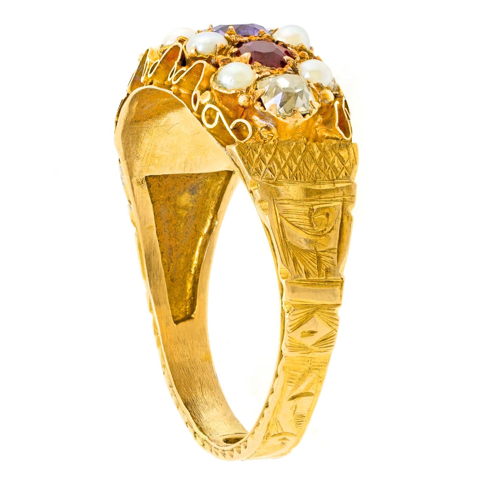 Anello con acrostico 