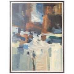 Acrylic Abstract Painting on Board in Frame