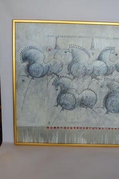 Acryl und Kreide auf Leinwand von Bernardo Nieves