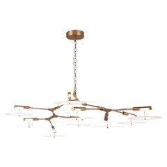 Acrylic and Golden Metal Ceiling Lamp by Thai Natura