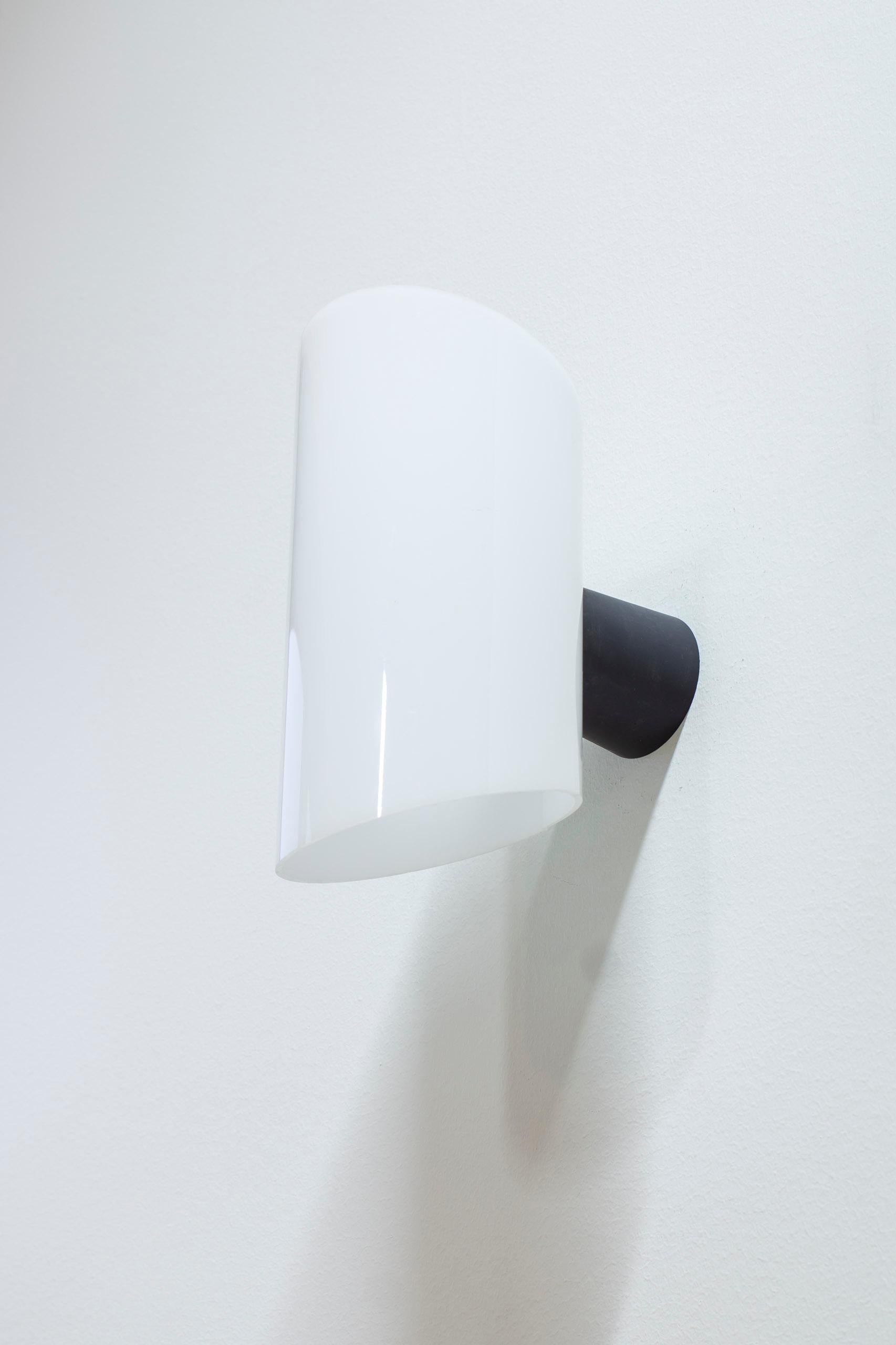 Scandinavian Modern Acrylic and metall wall lamps by Bo Råman for ASEA, Sweden 1950s For Sale
