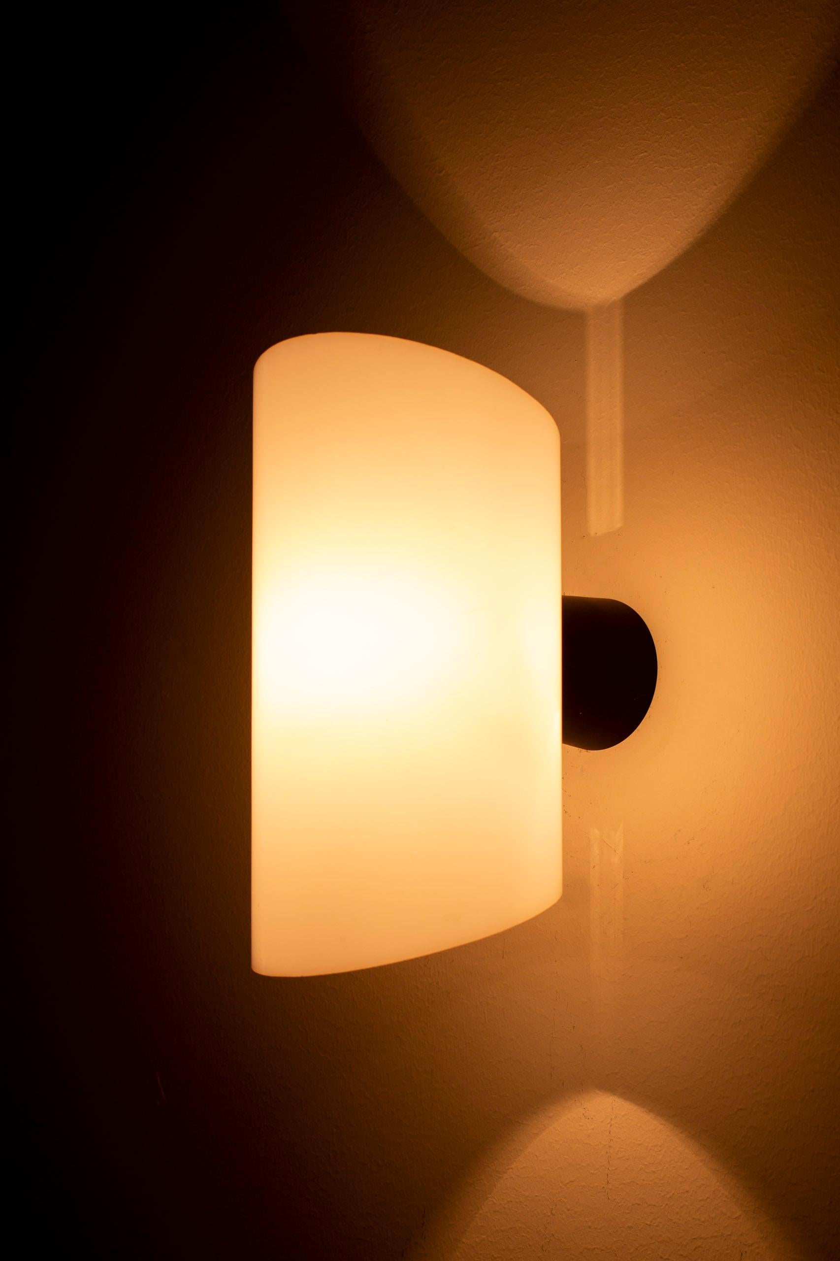 Metal Acrylic and metall wall lamps by Bo Råman for ASEA, Sweden 1950s For Sale