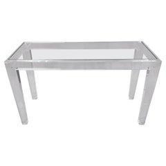 Acrylic and Starphire Glass Console/Desk