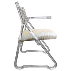 Acrylic Armchair with Contoured Back