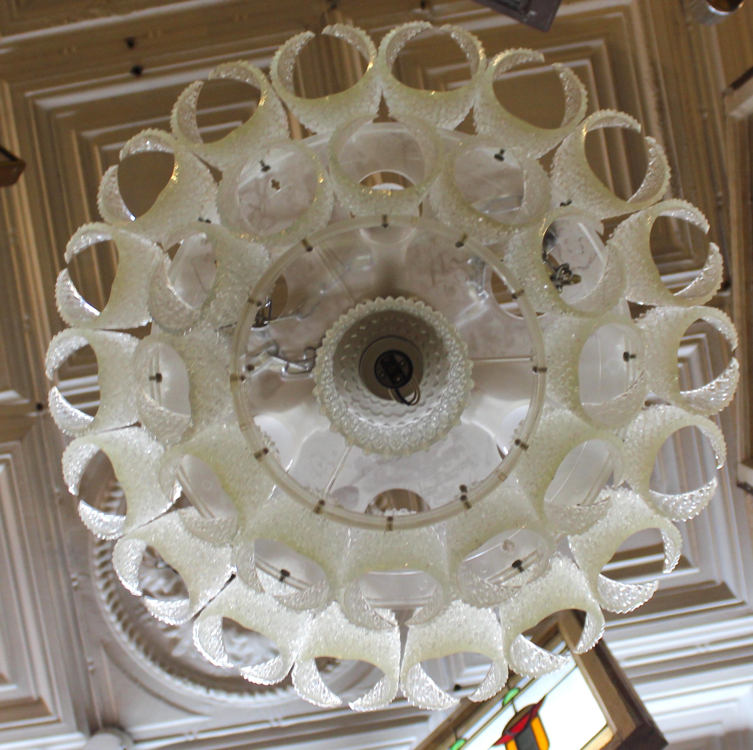 Mid-Century Modern Acrylic Chandelier by Kalmar For Sale