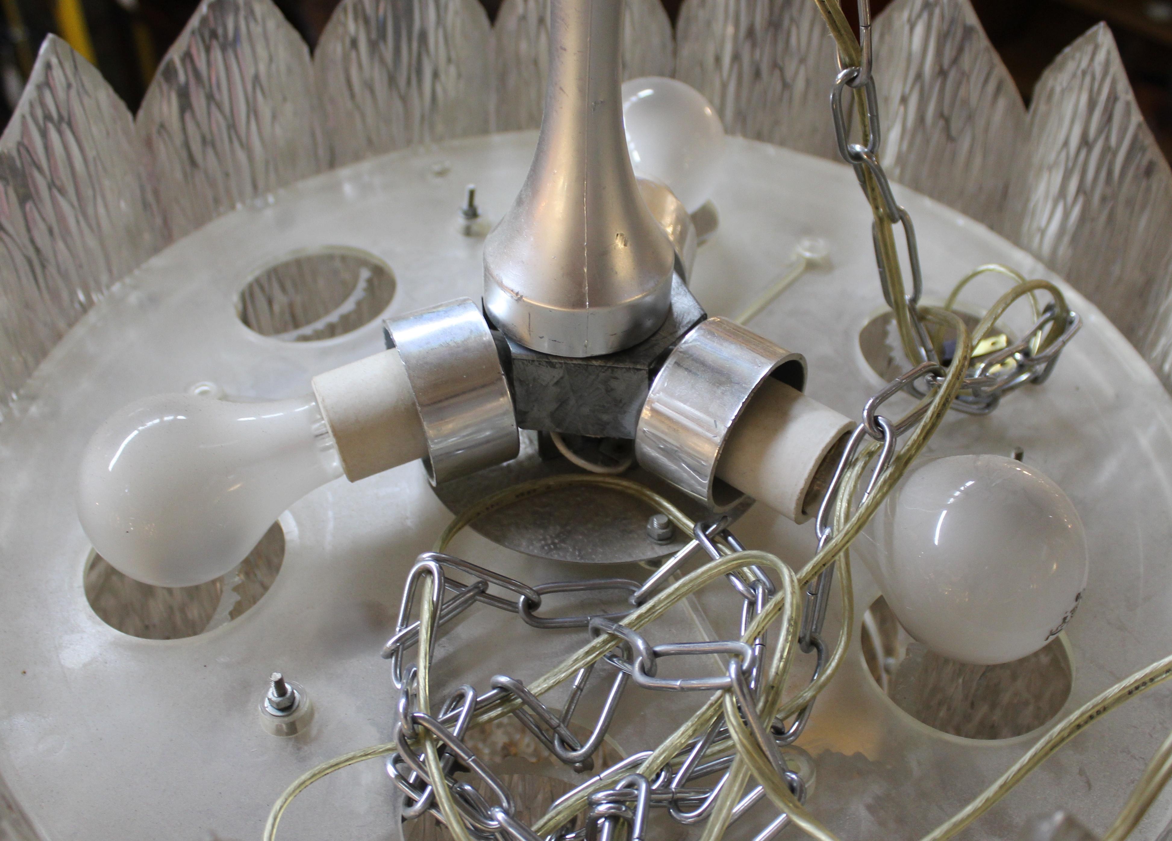 Acrylic Chandelier by Kalmar For Sale 1