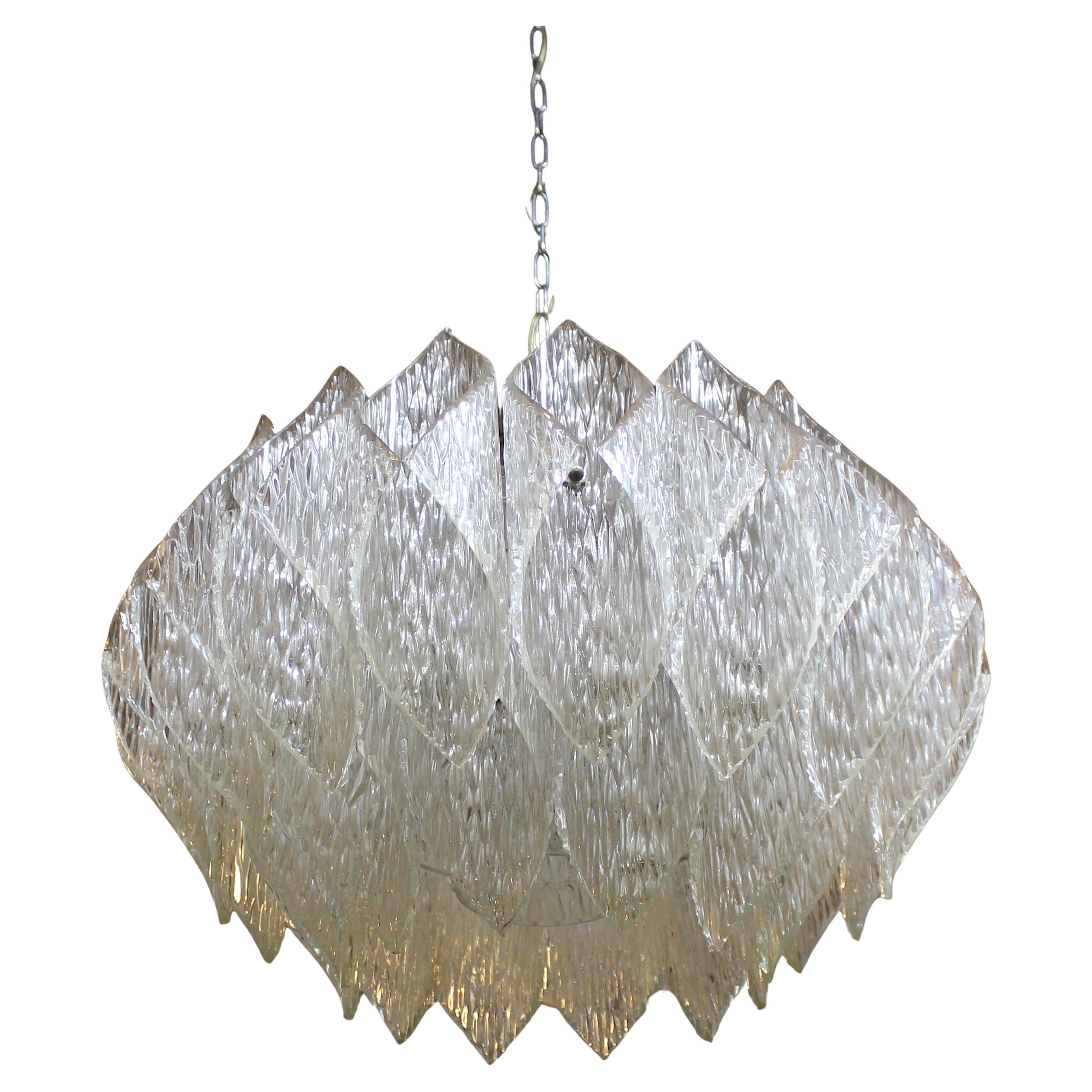 Acrylic Chandelier by Kalmar For Sale