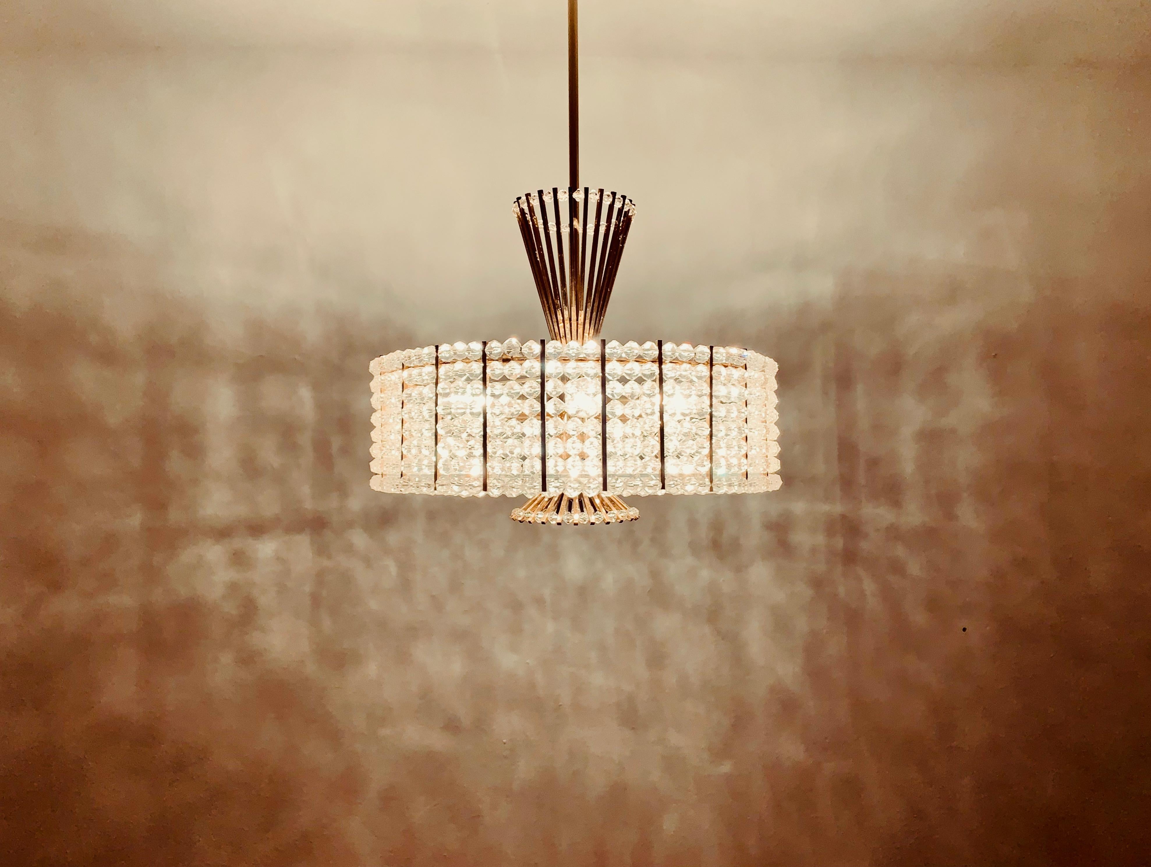 Mid-20th Century Acrylic Chandelier For Sale