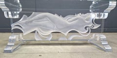 Acrylic coffee table by Fabian Art, 1980s