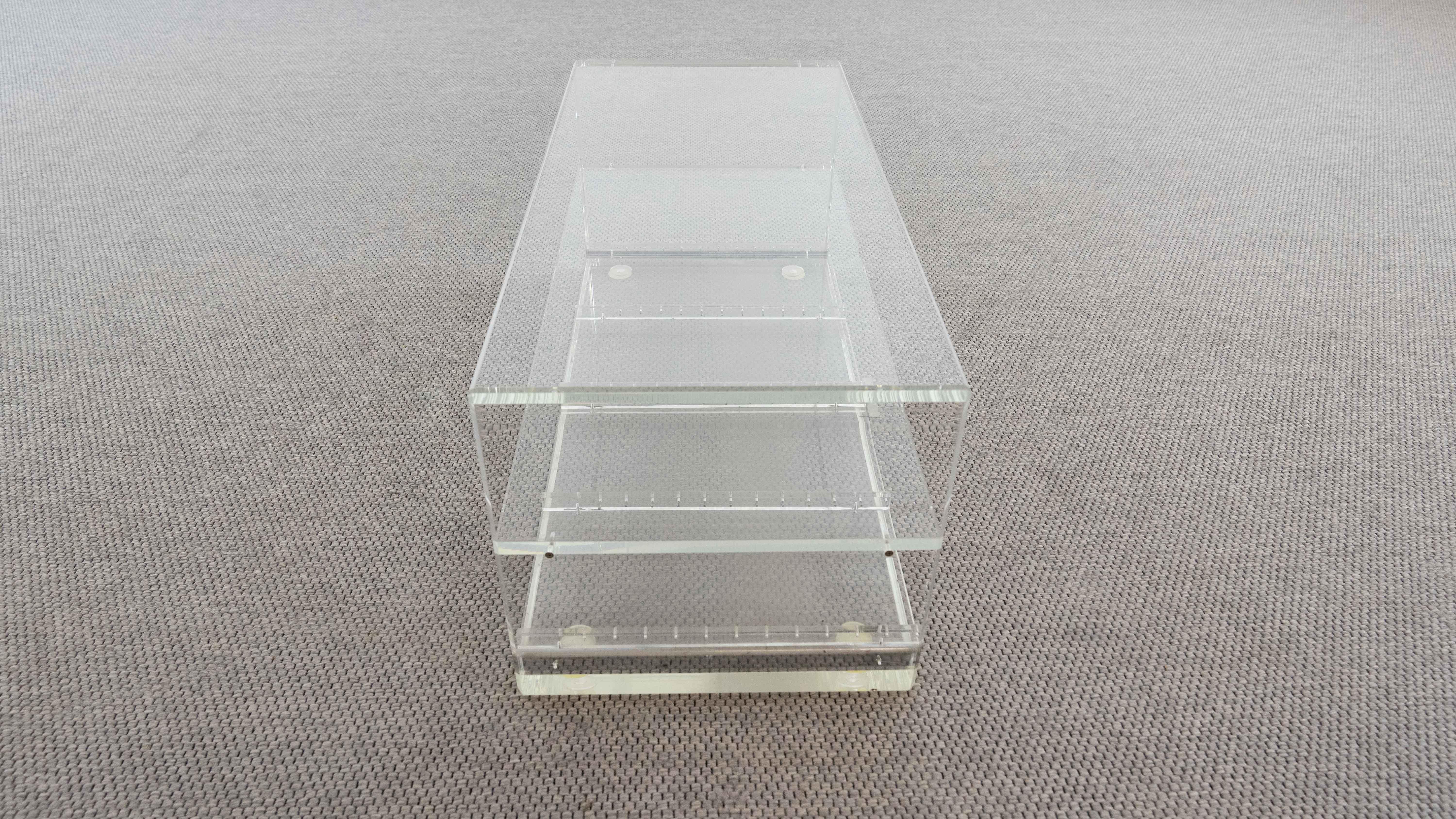 Acrylic Coffee Table with Drawer, Plexiglass Lucite 6