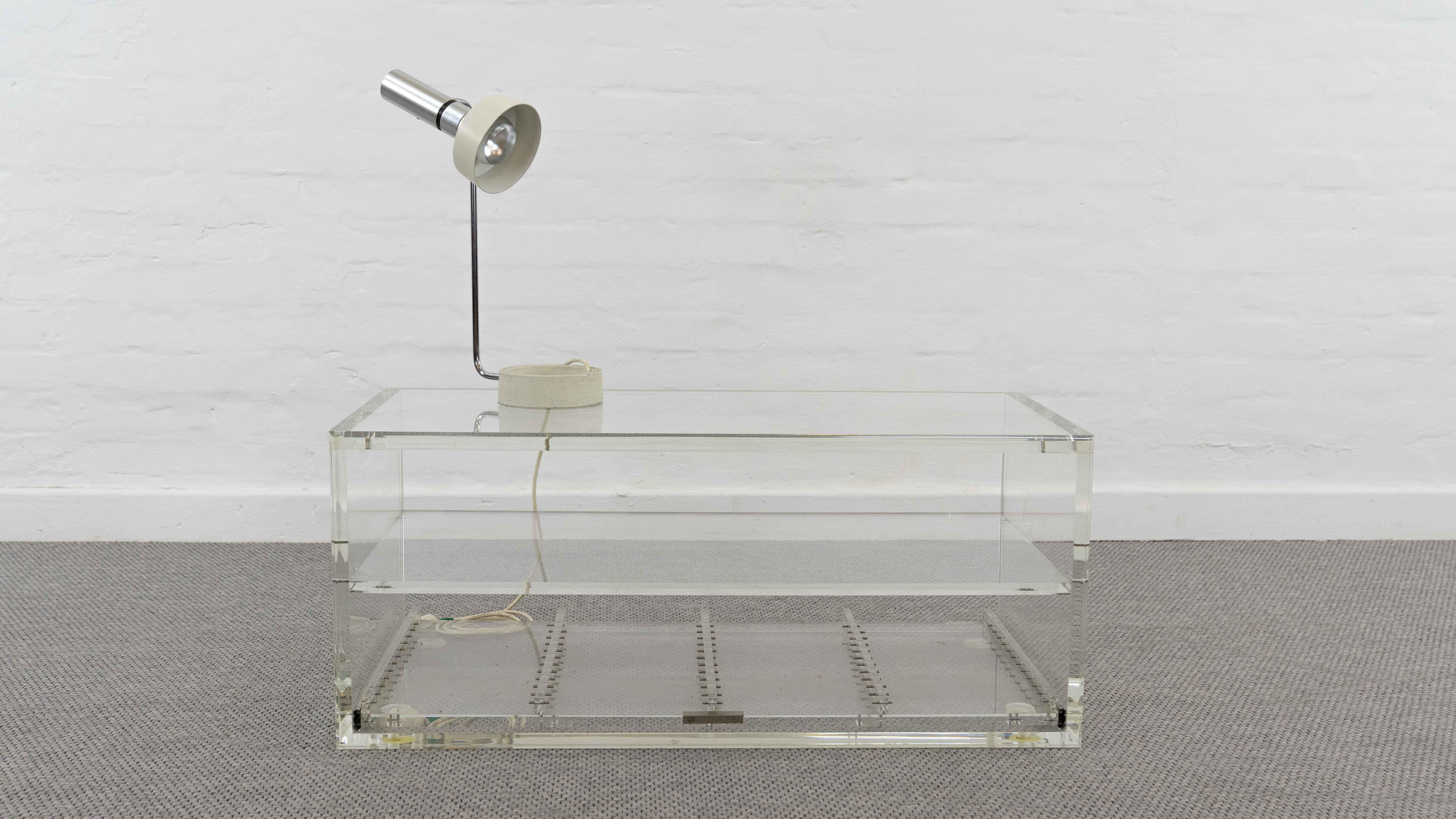 Acrylic Coffee Table with Drawer, Plexiglass Lucite 1
