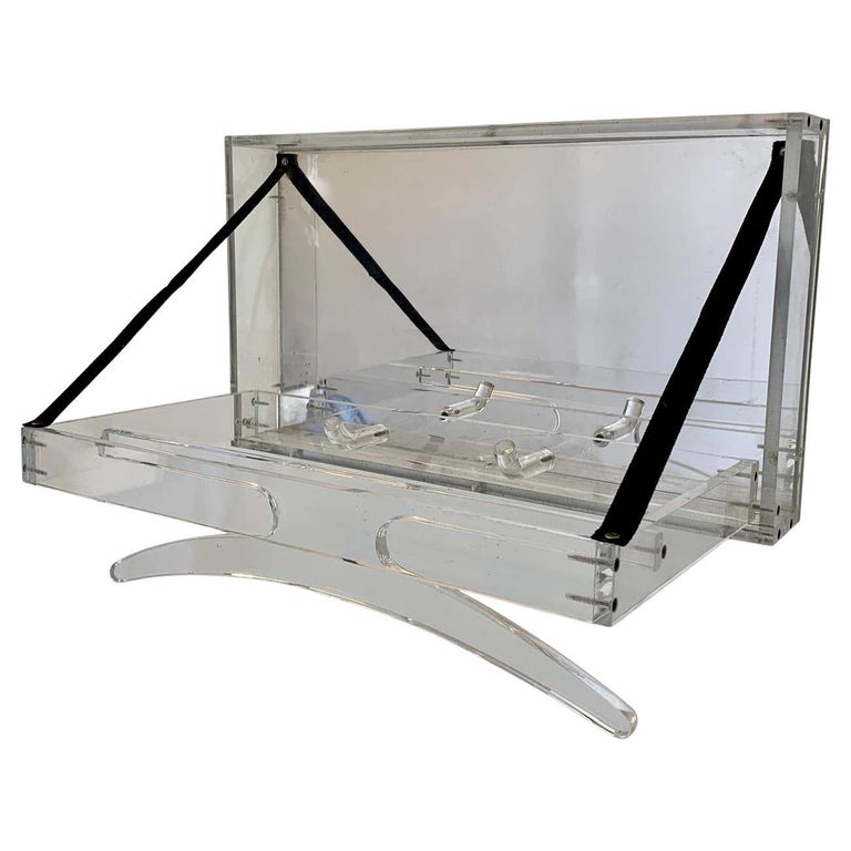 Acrylic Collapsable Coat Rack with Mirror For Sale at 1stDibs acrylic