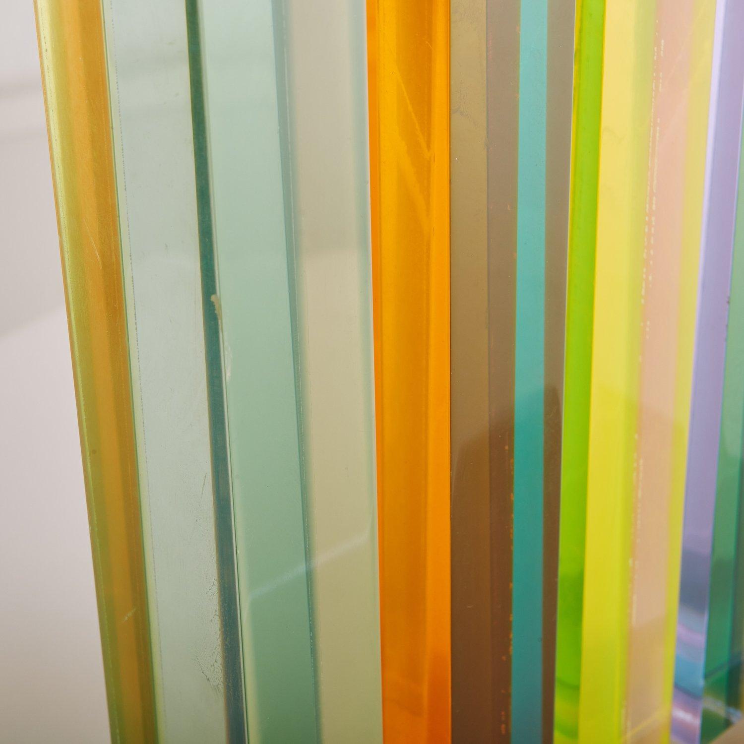 Acrylic Column Sculpture by Vasa Velizar Mihich, USA, 1971 In Good Condition In Chicago, IL