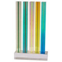 Acrylic Column Sculpture by Vasa Velizar Mihich, USA, 1971