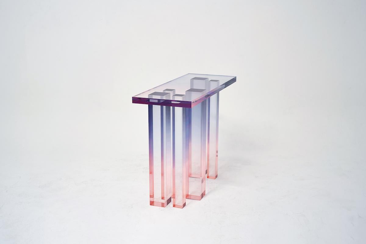 plexiglass console table