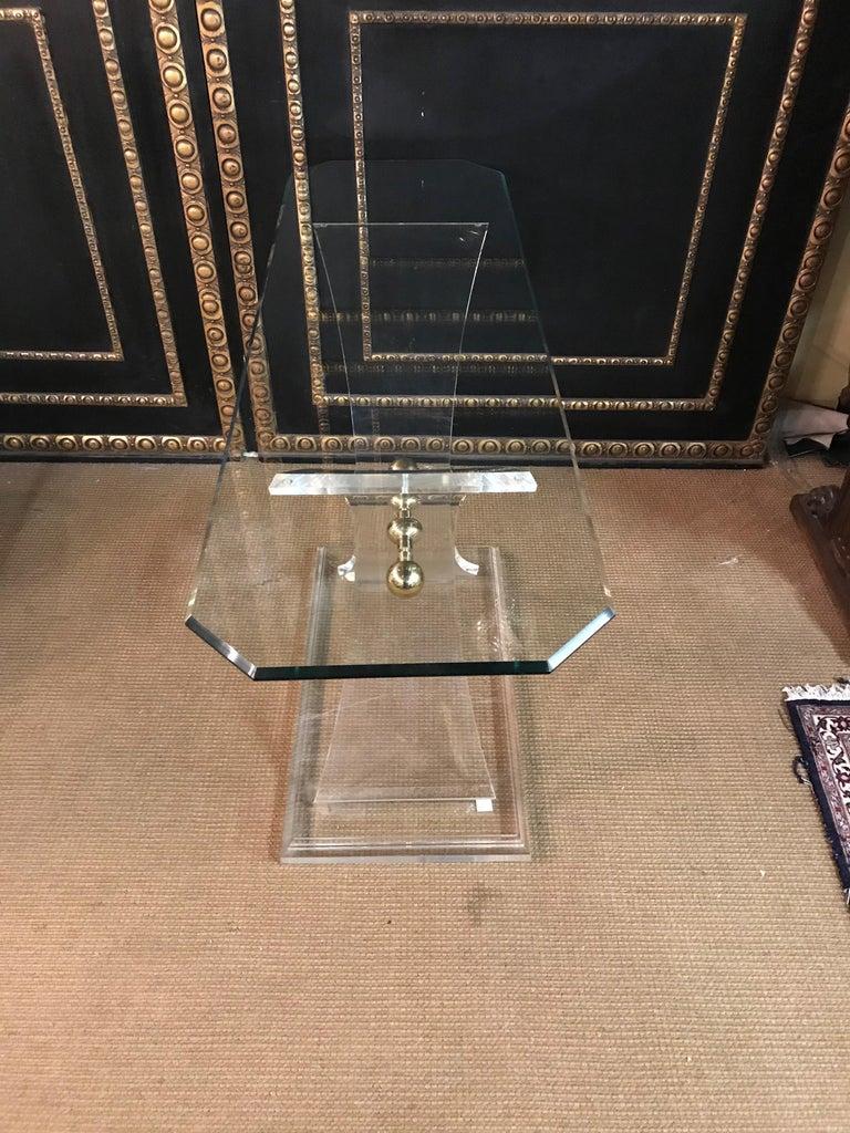 Acrylic Console with an Unusual Design with Mirror High Quality For Sale 6