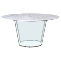 Acrylic Dining Table with 60" Stone Top by Lauren Rottet