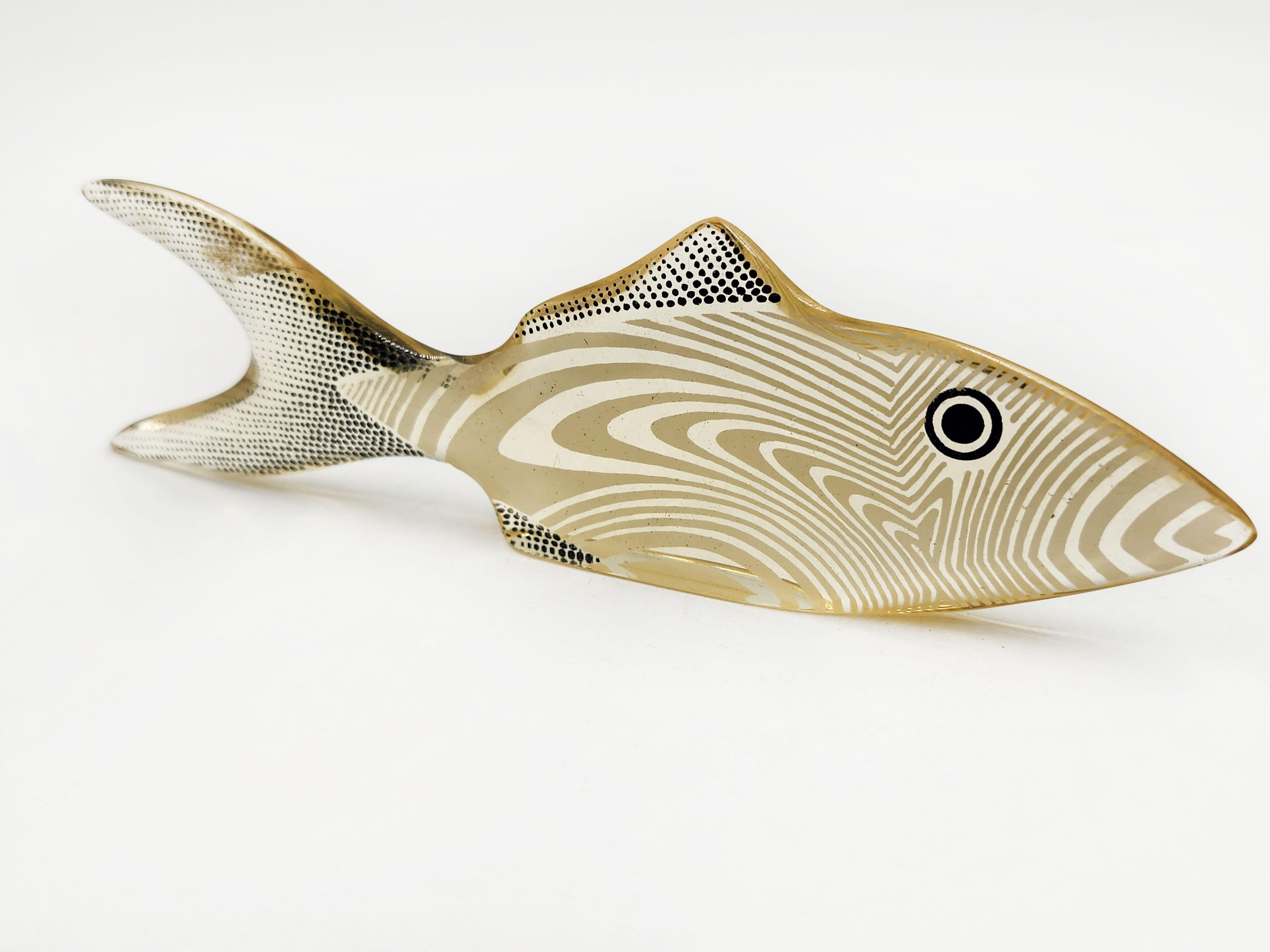 Mid-Century moderno Figura di pesce in acrilico di Abraham Palatnik 1960 in vendita