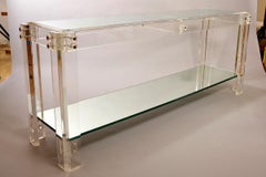 Acrylic, glass and mirror console c1970 att. Hollis Jones