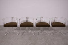 Acrylic glass chairs lucite chair in style of Charles Hollis Jones