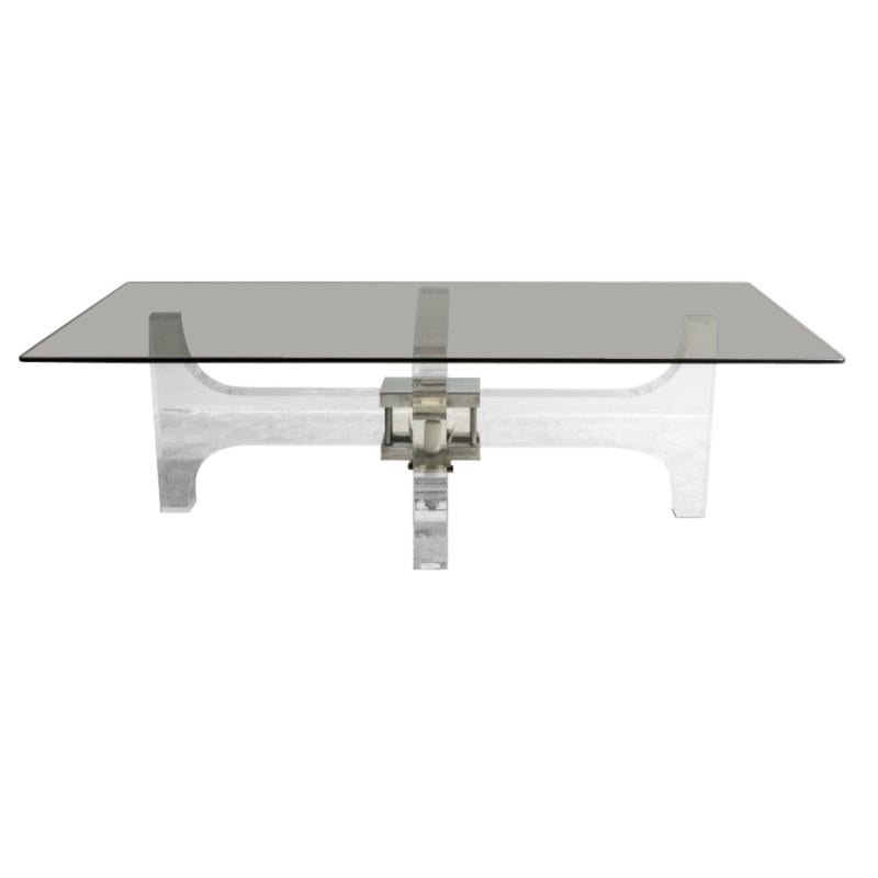 Acrylic Glass Coffee Table by Michel Dumas, 1970s