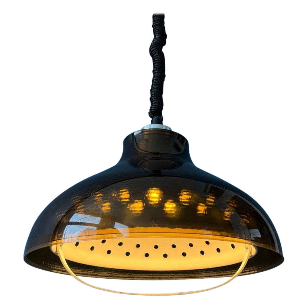Acrylic Glass Mid Century Space Age UFO Pendant Lamp, 1970's