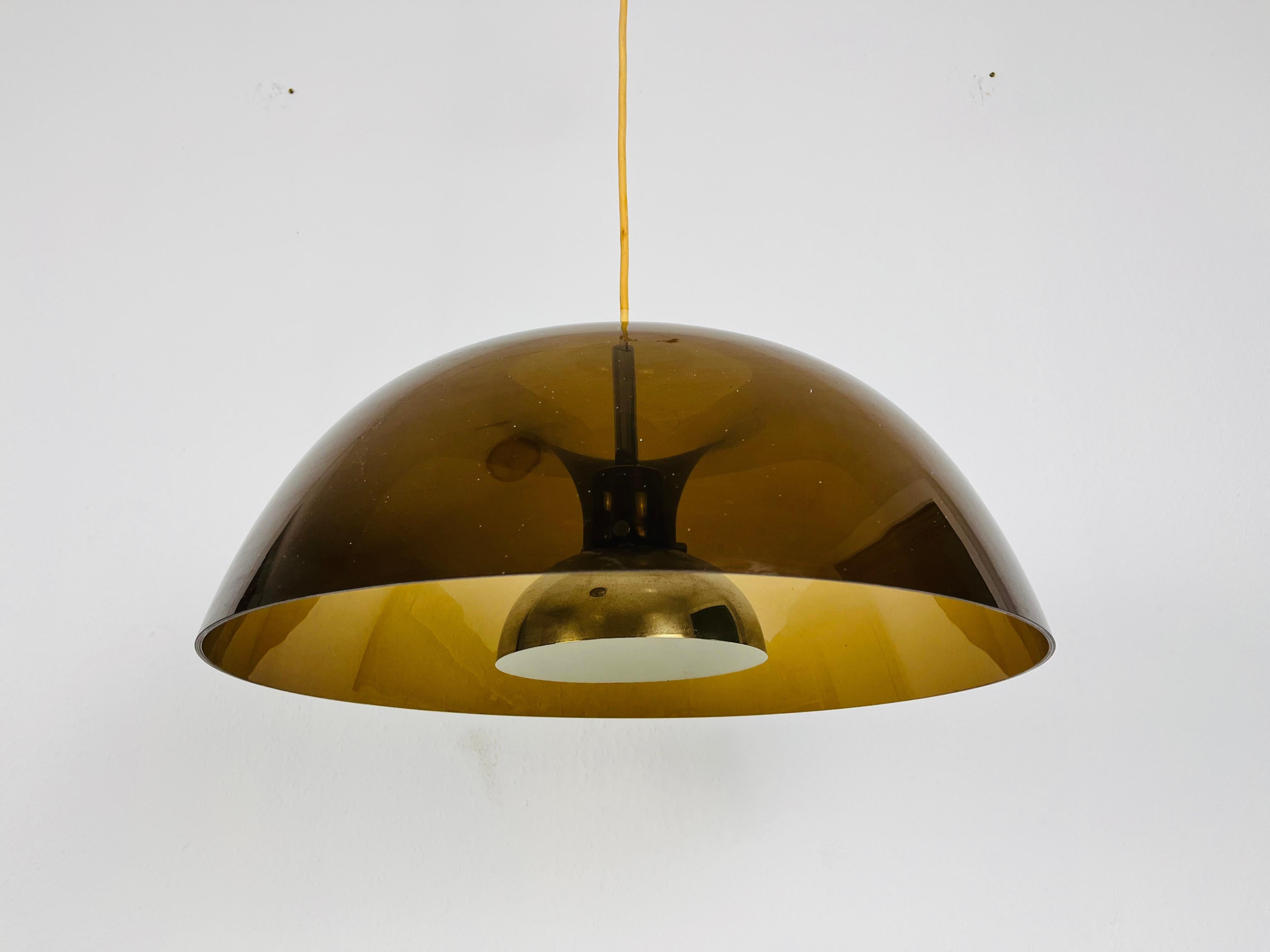 Mid-Century Modern Acrylic Glass Pendant Lamp by Temde, 1970s For Sale